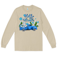 Mushroom hello winter with sniwman and  truck Long Sleeve Tee - AdoDesignShop