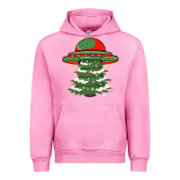 Fuchsia Pink Ufo Christmas Pine Tree Urban Hoodie - Bettercallsaul