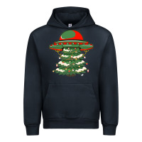 Navy Ufo Christmas Pine Tree Urban Hoodie - Bettercallsaul