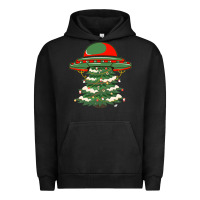Pigment Black Ufo Christmas Pine Tree Urban Hoodie - Bettercallsaul