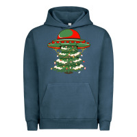 Pigment Midnight Navy Ufo Christmas Pine Tree Urban Hoodie - Bettercallsaul