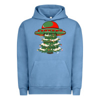 Pigment Pebble Blue Ufo Christmas Pine Tree Urban Hoodie - Bettercallsaul