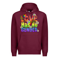 Burgundy Love Has No Gender Pride Lgbtq Premium Hoodie - BundleAndBundleShop