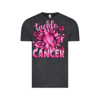 Vintage Black Tackle Cancer with Sunflower Vintage Tee - texasbilliewilder