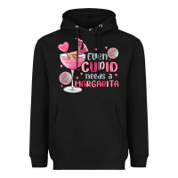 Black even cupid needs a margarita Heavyweight Hoodie - MaliasSmallBusiness