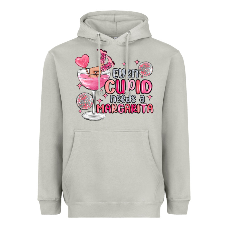 Even Cupid Needs A Margarita Heavyweight Hoodie by MaliasSmallBusiness | Teevron