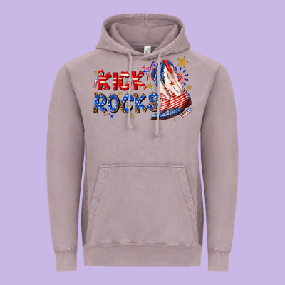 Vintage Hoodie kick rocks cowboy boots fourth of july