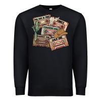 Black 90s country cassette tapes Premium Sweatshirt - MaliasSmallBusiness