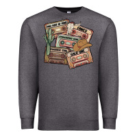 Charcoal Heather 90s country cassette tapes Premium Sweatshirt - MaliasSmallBusiness