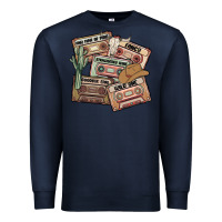 Navy 90s country cassette tapes Premium Sweatshirt - MaliasSmallBusiness