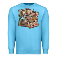 Ocean Blue 90s country cassette tapes Premium Sweatshirt - MaliasSmallBusiness