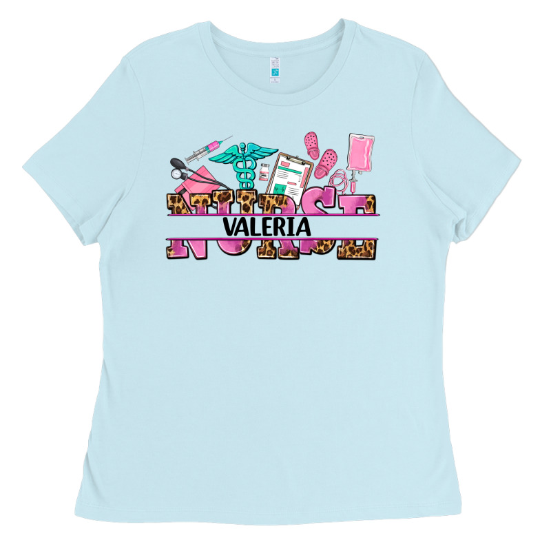 Nurse Custom Name Ladies Tee by AdoDesignShop | Teevron