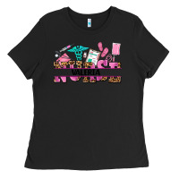 Black nurse custom name Ladies Tee - AdoDesignShop