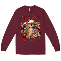Burgundy christmas life is better with a chihuahua Long Sleeve Tee - JahusDesignShop