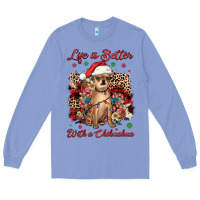 Colony Blue christmas life is better with a chihuahua Long Sleeve Tee - JahusDesignShop