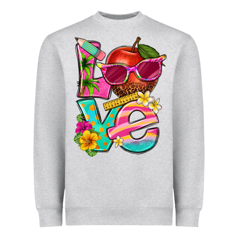Love Summer Teacher Heavyweight Sweatshirt by texasbilliewilder | Teevron