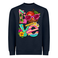 Navy love summer teacher Heavyweight Sweatshirt - texasbilliewilder