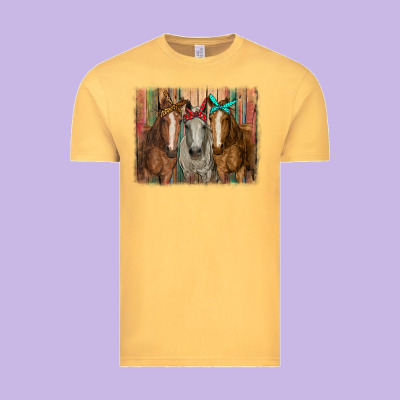 Horses With Bandanas Vintage Tee Designed By Ranaportraitstore