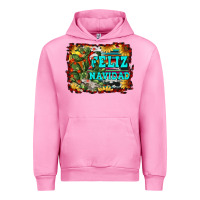 Fuchsia Pink feliz navidad Urban Hoodie - RanaPortraitStore