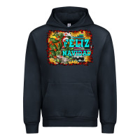 Navy feliz navidad Urban Hoodie - RanaPortraitStore