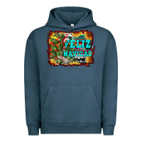Pigment Midnight Navy feliz navidad Urban Hoodie - RanaPortraitStore