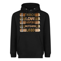 Black teach love inspire Heavyweight Hoodie - MaliasSmallBusiness