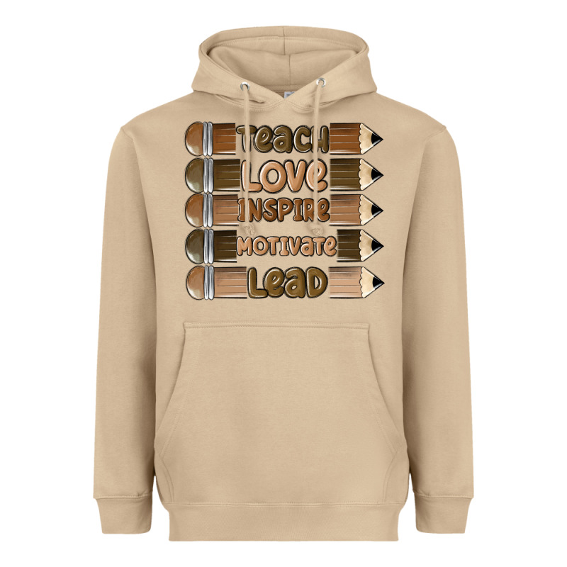 Teach Love Inspire Heavyweight Hoodie by MaliasSmallBusiness | Teevron