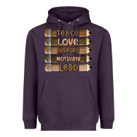 Plum teach love inspire Heavyweight Hoodie - MaliasSmallBusiness