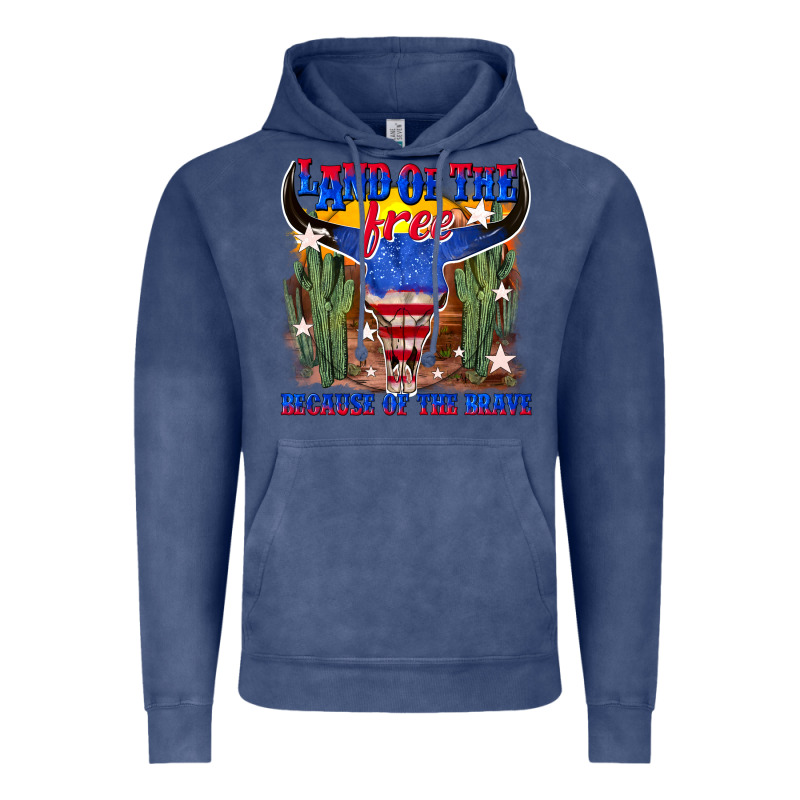 Land Of The Free Because Of The Brave Vintage Hoodie by texasbilliewilder | Teevron
