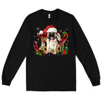 Black christmas joy pug Long Sleeve Tee - JahusDesignShop