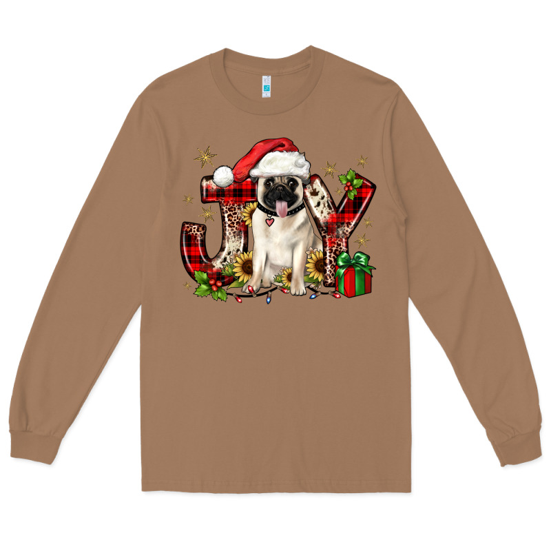 Christmas Joy Pug Long Sleeve Tee by JahusDesignShop | Teevron