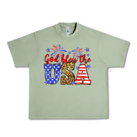 Oil Green God bless the USA Urban Heavy Tee - Neo Western