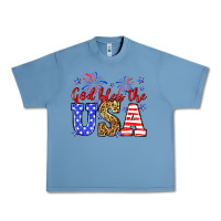 Pebble Blue God bless the USA Urban Heavy Tee - Neo Western
