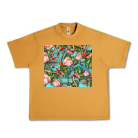 Peanut Butter flamingos with leaves Urban Heavy Tee - BarkalooDesign