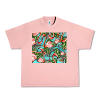 Salmon flamingos with leaves Urban Heavy Tee - BarkalooDesign