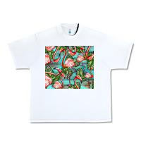 White flamingos with leaves Urban Heavy Tee - BarkalooDesign