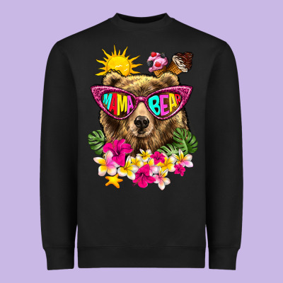 Mama Bear Summer Heavyweight Sweatshirt Designed By Texasbilliewilder