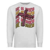 Dove Grey he is risen Premium Sweatshirt - MaliasSmallBusiness