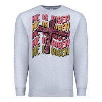 Heather Grey he is risen Premium Sweatshirt - MaliasSmallBusiness
