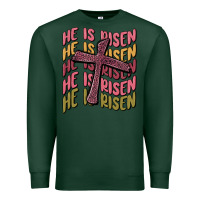 Sports Green he is risen Premium Sweatshirt - MaliasSmallBusiness