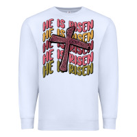 White he is risen Premium Sweatshirt - MaliasSmallBusiness