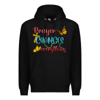 Black Prayer Changes Everything Premium Hoodie - BundleAndBundleShop