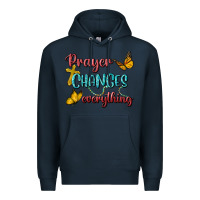 Navy Prayer Changes Everything Premium Hoodie - BundleAndBundleShop
