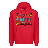 Red Prayer Changes Everything Premium Hoodie - BundleAndBundleShop