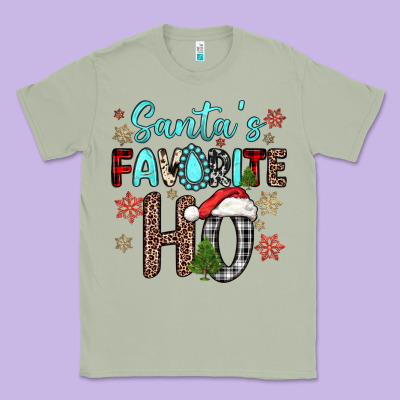 Santa S Favorite Ho Classic Tee Designed By Jahusdesignshop