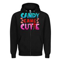 Black candy cane cutie Zipper Hoodie - AdoDesignShop