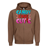 Chestnut candy cane cutie Zipper Hoodie - AdoDesignShop