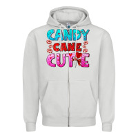 Dove Grey candy cane cutie Zipper Hoodie - AdoDesignShop
