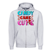 Heather Grey candy cane cutie Zipper Hoodie - AdoDesignShop