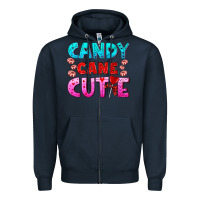 Navy candy cane cutie Zipper Hoodie - AdoDesignShop